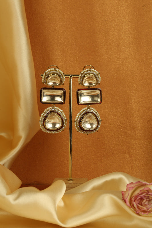 Polki drop earrings