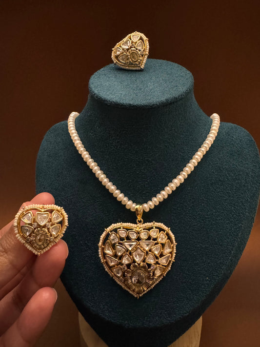 Ruhani Moissanite Pendant Set